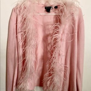 Pink Fur Cardigan